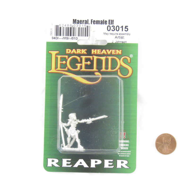 RPR03015 Maeral Female Elf Miniature Figure 25mm Heroic Scale Dark Heaven Legends Reaper Miniatures (ONLINE ORDER ONLY)