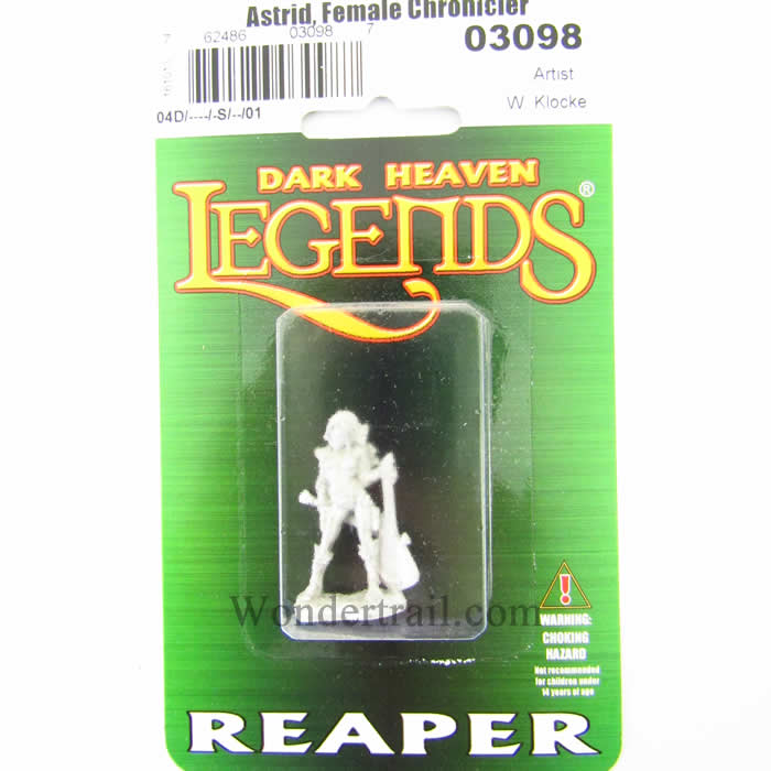 RPR03098 Astrid Female Chronicler Miniature 25mm Heroic Scale (ONLINE ORDER ONLY)