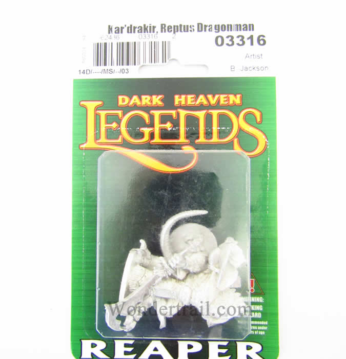 RPR03316 Kardrakir Reptus Dragonman Warrior Miniature 25mm Scale (ONLINE ORDER ONLY)