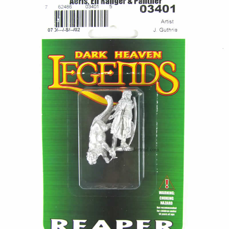 RPR03401 Aeris Elf Ranger and Panther Miniature 25mm Heroic Scale (ONLINE ORDER ONLY)