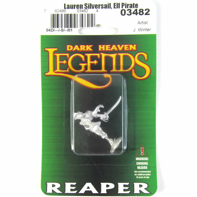 RPR03482 Lauren Silversail Female Elf Pirate Miniature 25mm Heroic Scale (ONLINE ORDER ONLY)