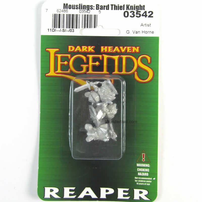 RPR03542 Mousling Heroes Bard Thief Knight Miniature 25mm Heroic Scale (ONLINE ORDER ONLY)