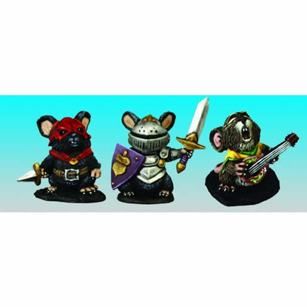 RPR03542 Mousling Heroes Bard Thief Knight Miniature 25mm Heroic Scale (ONLINE ORDER ONLY)
