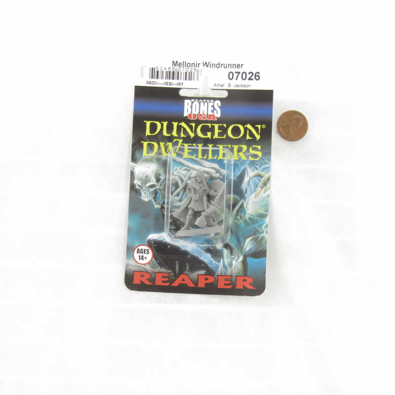 RPR07026B Mellonir Windrunner Elf Warrior Miniature 25mm Heroic Scale Figure Dungeon Dwellers (ONLINE ORDER ONLY)