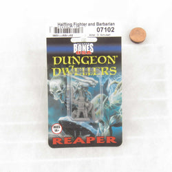RPR07102 Halfling Fighter and Barbarian Miniature 25mm Heroic Scale Figure Dungeon Dwellers (ONLINE ORDER ONLY)