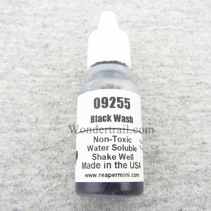 RPR09255 Black Wash Acrylic Reaper Master Series Hobby Paint .5oz (ONLINE ORDER ONLY)