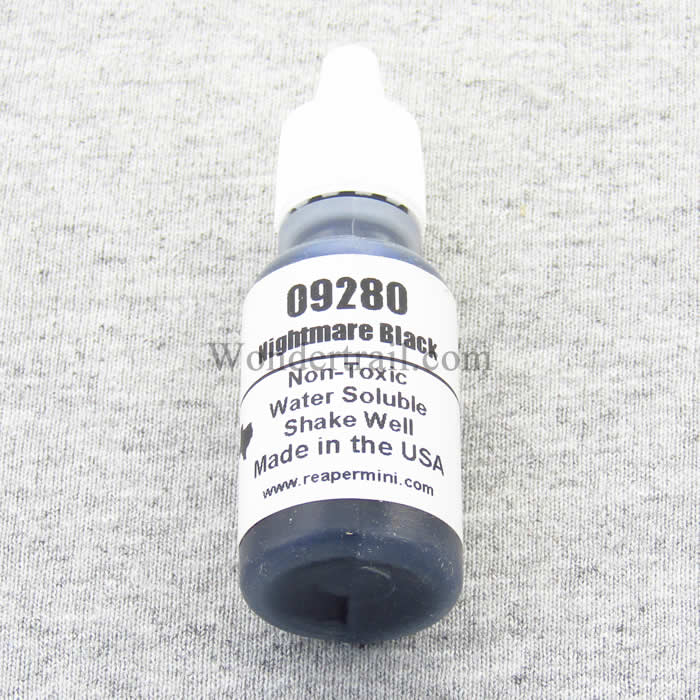 RPR09280 Nightmare Black Acrylic Reaper Master Series Hobby Paint .5oz (ONLINE ORDER ONLY)
