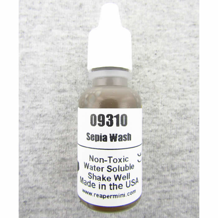 RPR09310 Sepia Wash Acrylic Reaper Master Series Hobby Paint (ONLINE ORDER ONLY)