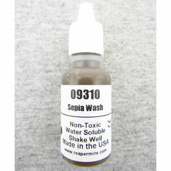 RPR09310 Sepia Wash Acrylic Reaper Master Series Hobby Paint (ONLINE ORDER ONLY)