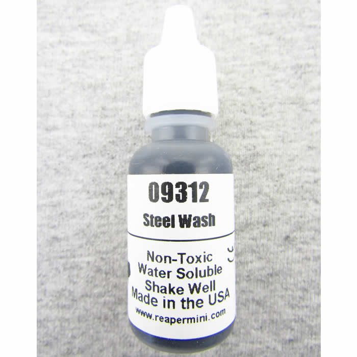 RPR09312 Steel Wash Acrylic Reaper Master Series Hobby Paint (ONLINE ORDER ONLY)