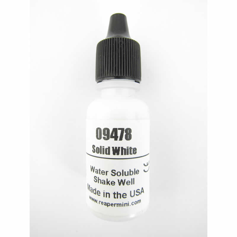 RPR09478 Solid White Acrylic Reaper Master Series Hobby Paint .5oz Dropper (ONLINE ORDER ONLY)