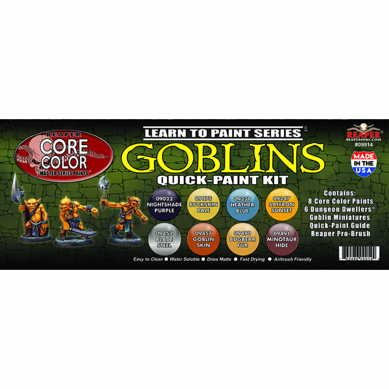 RPR09914 Goblins Quick Paint Kit Acrylic Master Series Hobby Paint