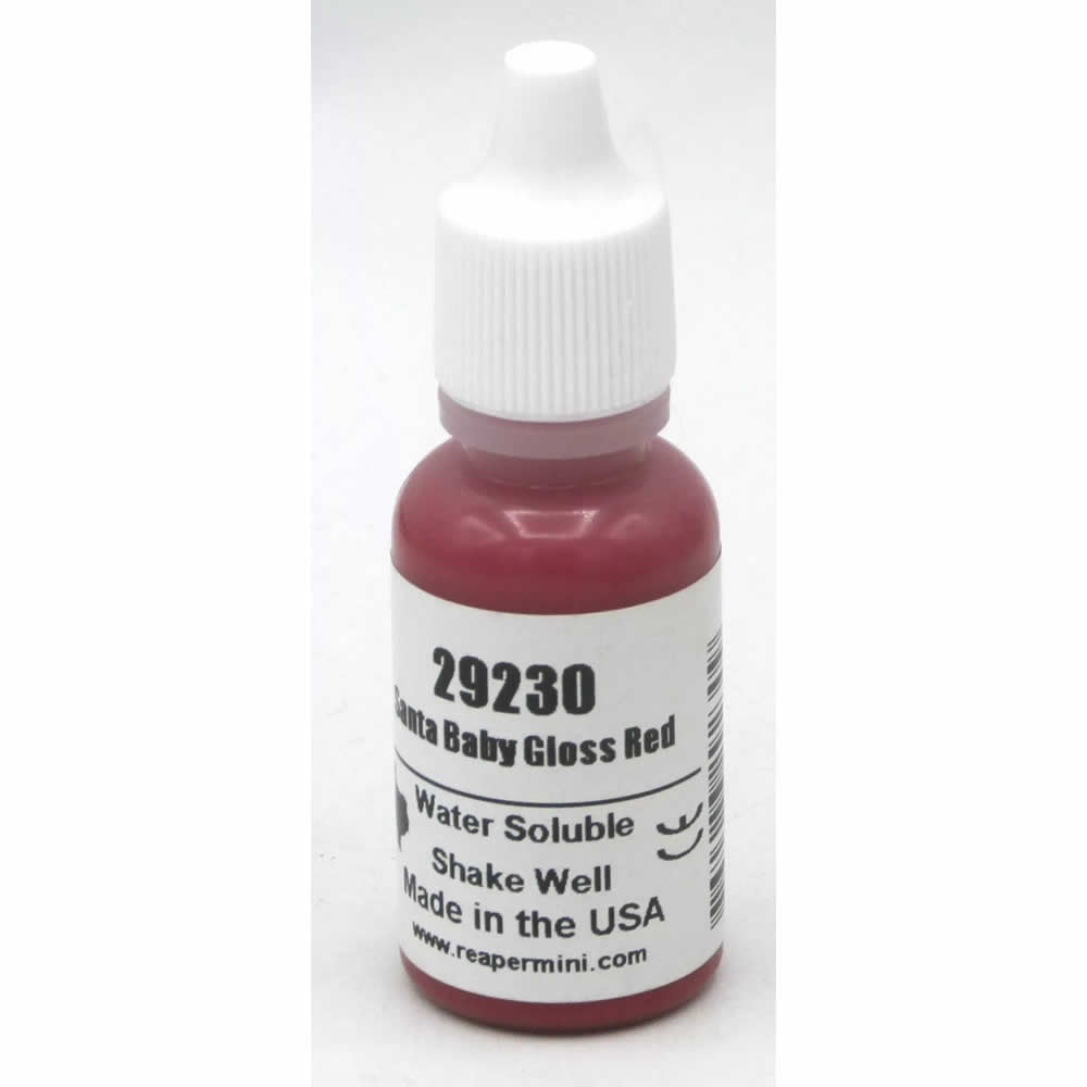 RPR29230 Santa Baby Gloss Red Acrylic Reaper Master Series Hobby Paint .5oz Dropper Bottle (ONLINE ORDER ONLY)