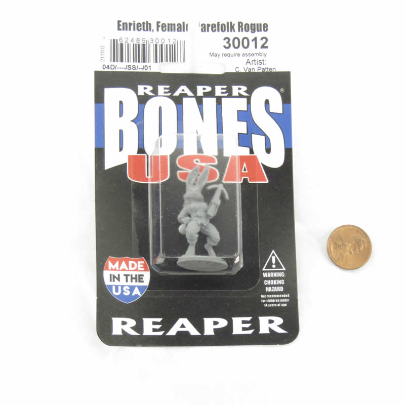 RPR30012 Enrieth Female Harefolk Rogue Miniature Figure 25mm Heroic Scale Reaper Bones USA (ONLINE ORDER ONLY)