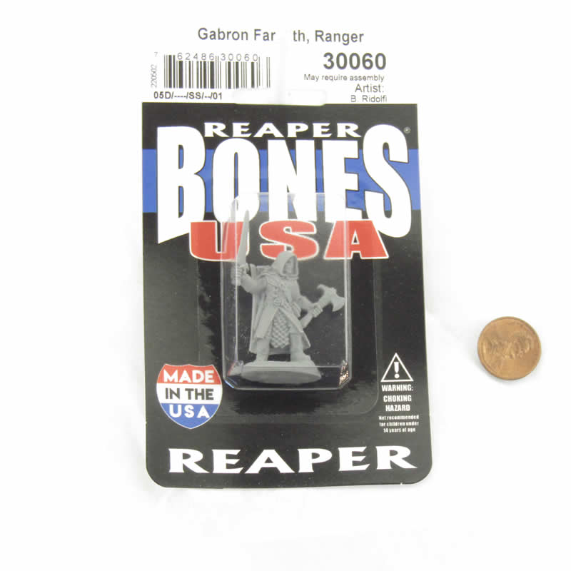 RPR30060 Gabron Farpath Ranger Miniature Figure 25mm Heroic Scale Reaper Bones USA (ONLINE ORDER ONLY)