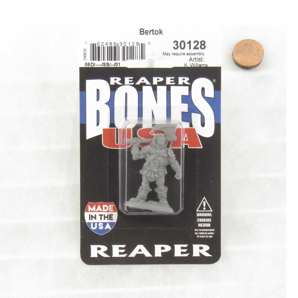 RPR30128 Bertok the Brave Miniature Figure 25mm Heroic Scale Reaper Bones USA (ONLINE ORDER ONLY)