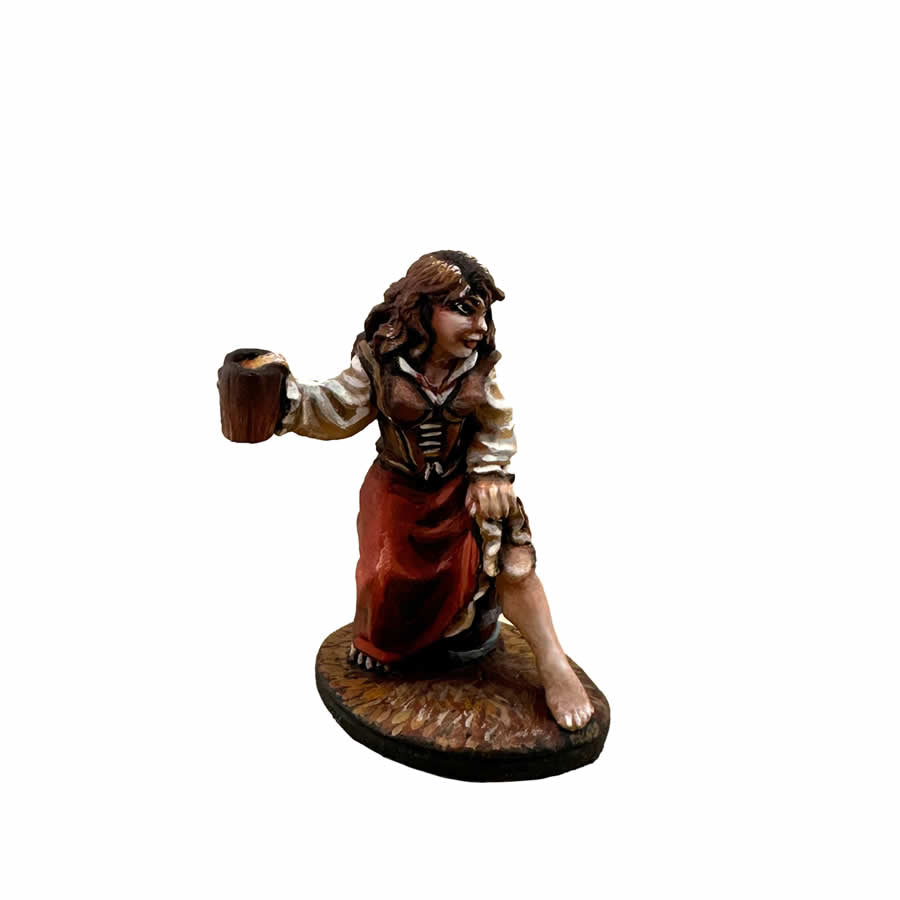 RPR30142 Townsfolk Flirty Wench Miniature Figure 25mm Heroic Scale Reaper Bones USA (ONLINE ORDER ONLY)