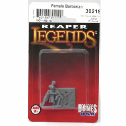 RPR30219 Female Barbarian Miniature Figure 25mm Heroic Scale Reaper Bones USA (ONLINE ORDER ONLY)