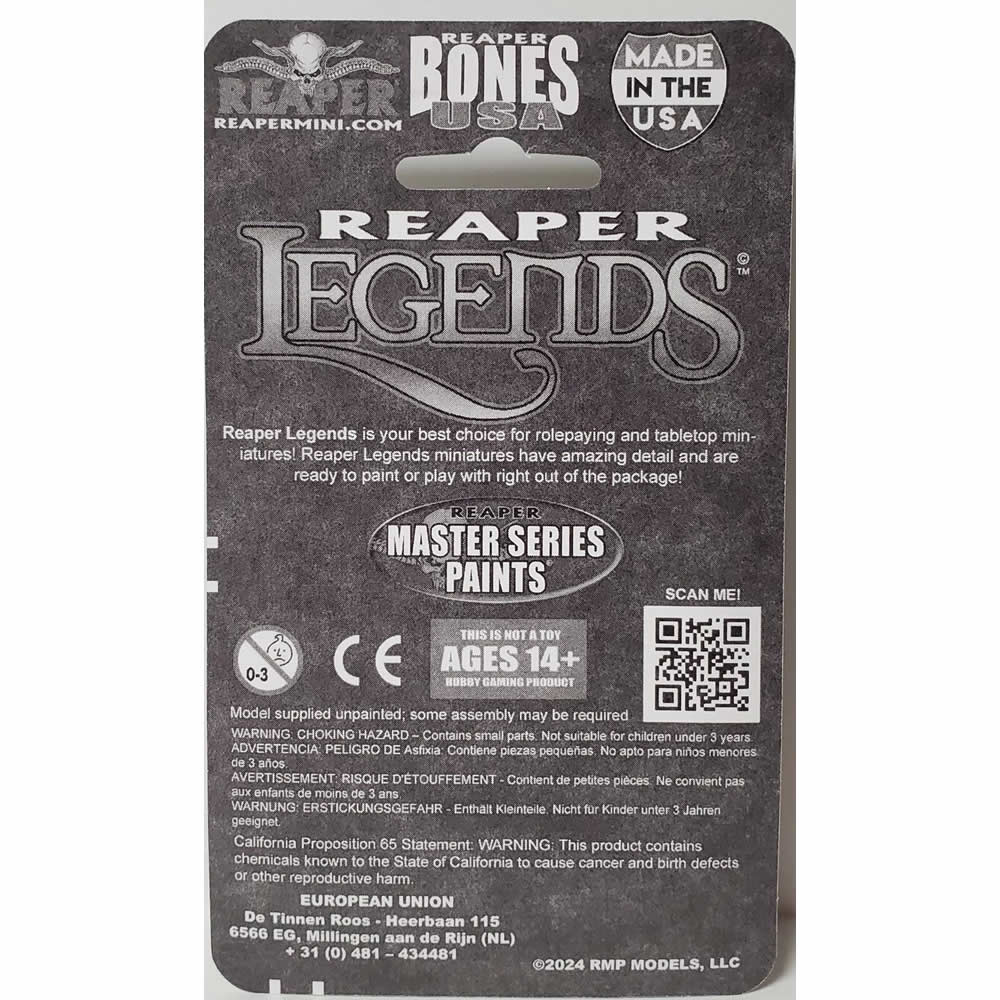 RPR30219 Female Barbarian Miniature Figure 25mm Heroic Scale Reaper Bones USA (ONLINE ORDER ONLY)