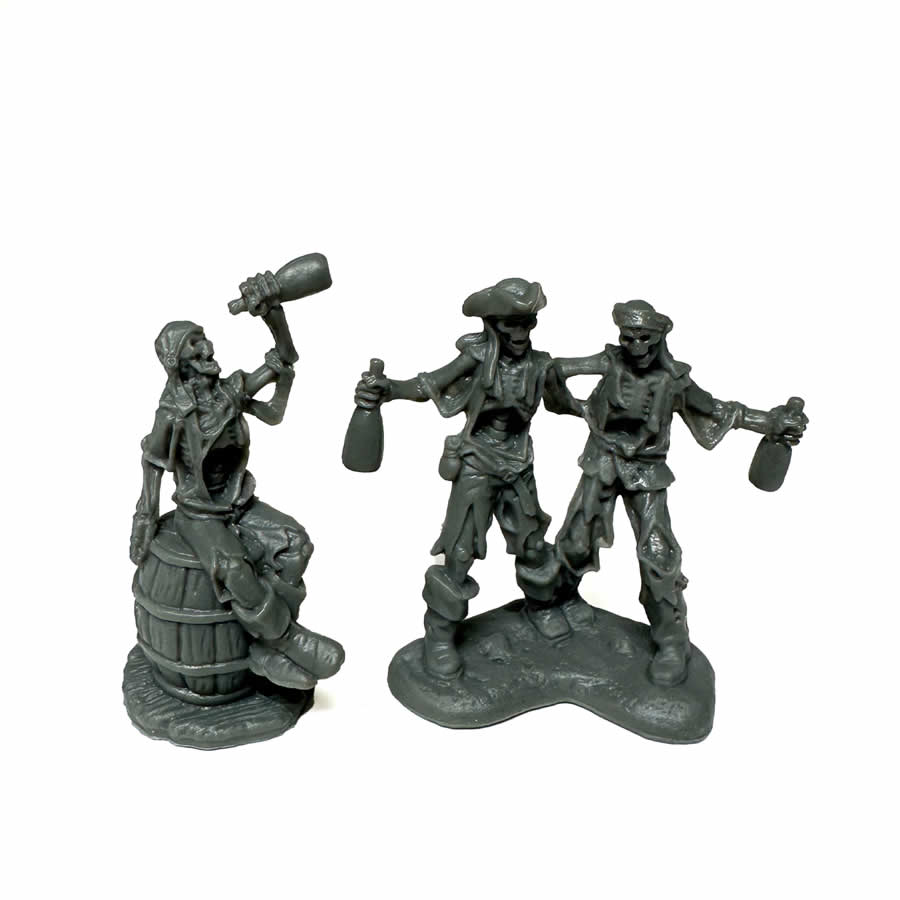 RPR44175 Skeletal Rum Runners Miniature 25mm Heroic Scale Figure Bones Black (ONLINE ORDER ONLY)