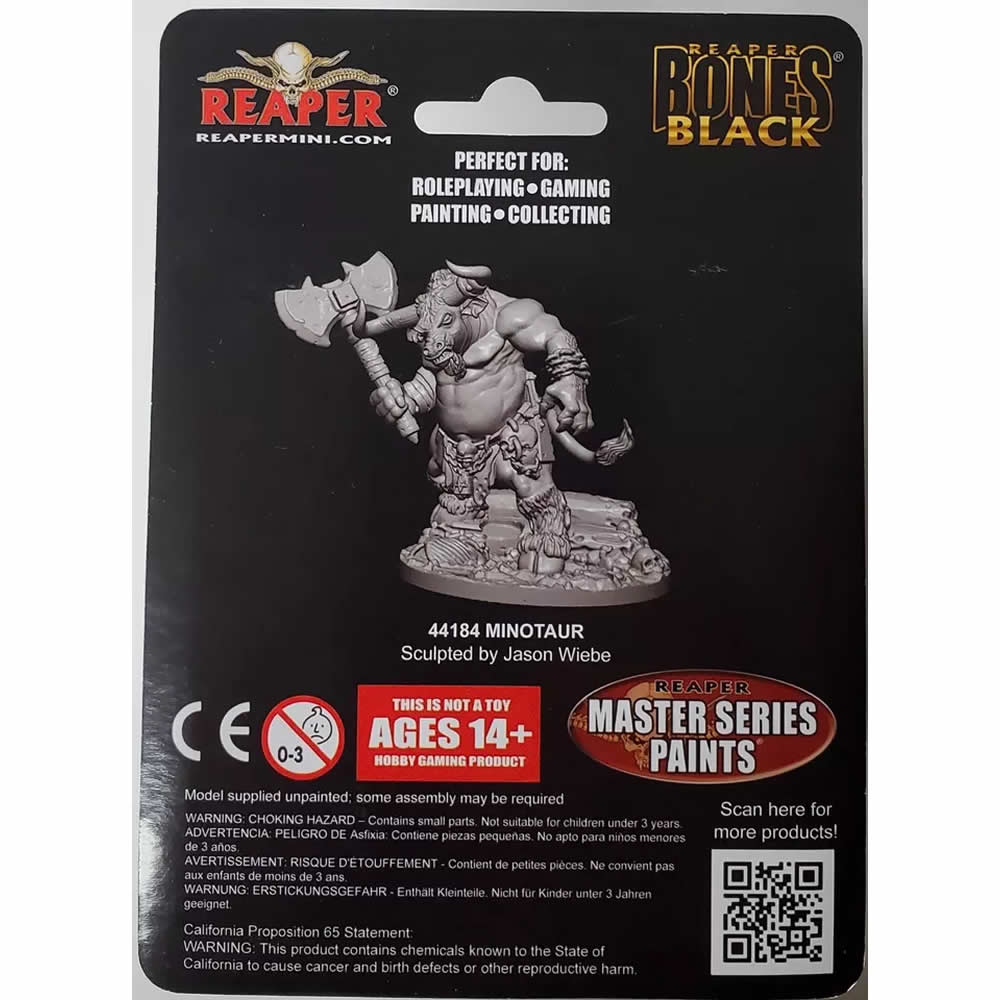 RPR44184 Minotaur Miniature 25mm Heroic Scale Figure Bones Black (ONLINE ORDER ONLY)