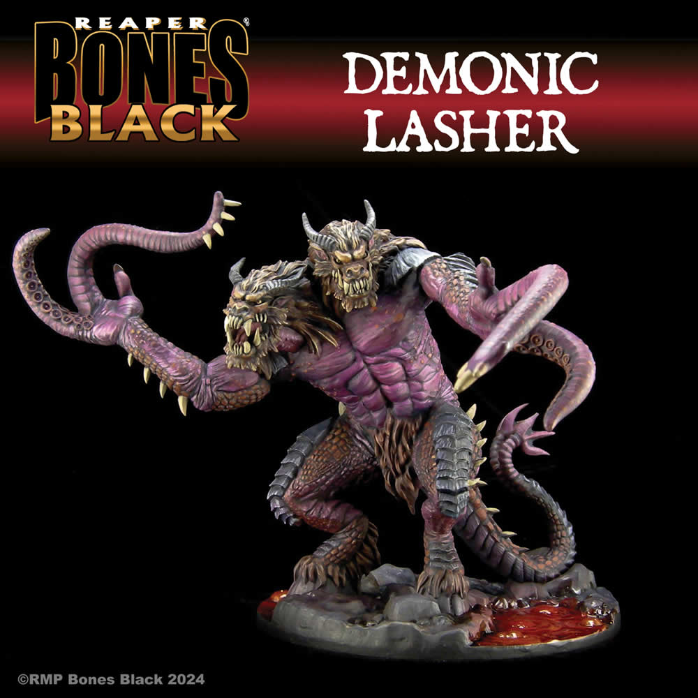 RPR44187 Demonic Lasher Miniature 25mm Heroic Scale Figure Bones Black (ONLINE ORDER ONLY)