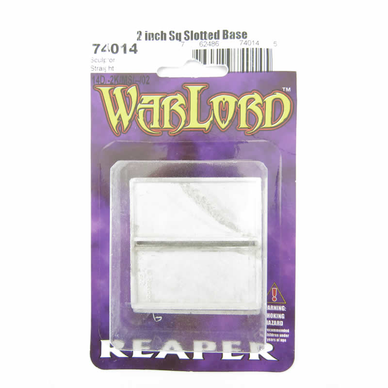 RPR74014 Horizontal Slotted Metal Base 2in Square for Miniature Figures Pack of 2 (ONLINE ORDER ONLY)
