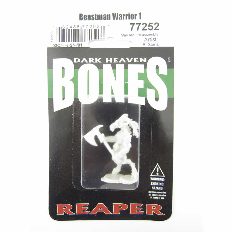 RPR77252 Beastman Warrior 1 Miniature 25mm Heroic Scale Bones (ONLINE ORDER ONLY)