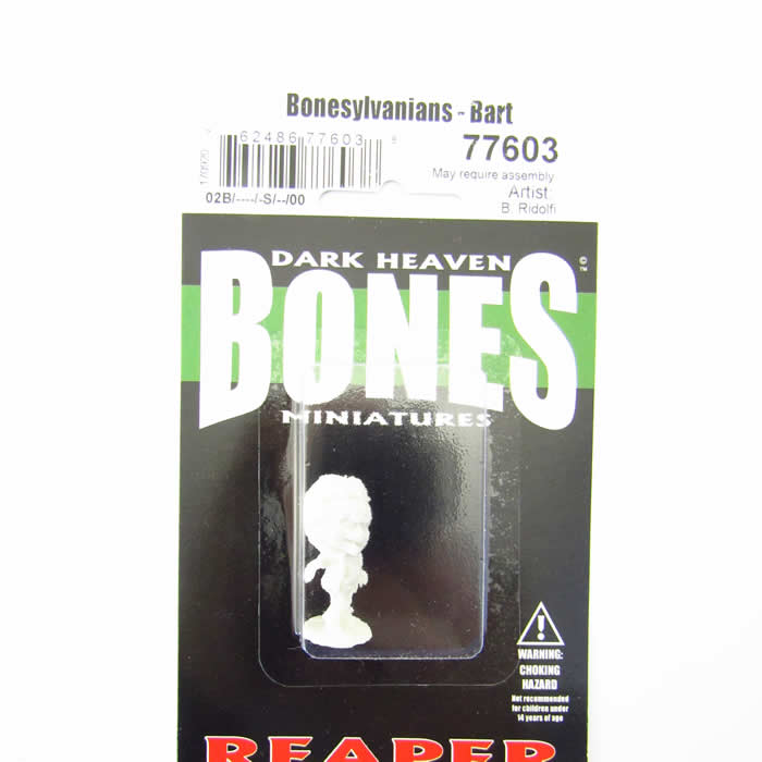 RPR77603 Bart Bonesylvanians Miniature Figure 25mm Heroic Scale Dark Heaven Bones (ONLINE ORDER ONLY)