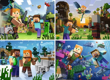 Ravensburger: Puzzle - Minecraft - Bumper Puzzle Pack (ONLINE ORDER ONLY)