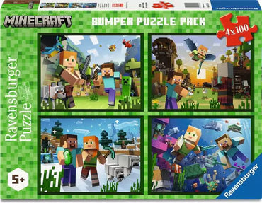 Ravensburger: Puzzle - Minecraft - Bumper Puzzle Pack (ONLINE ORDER ONLY)