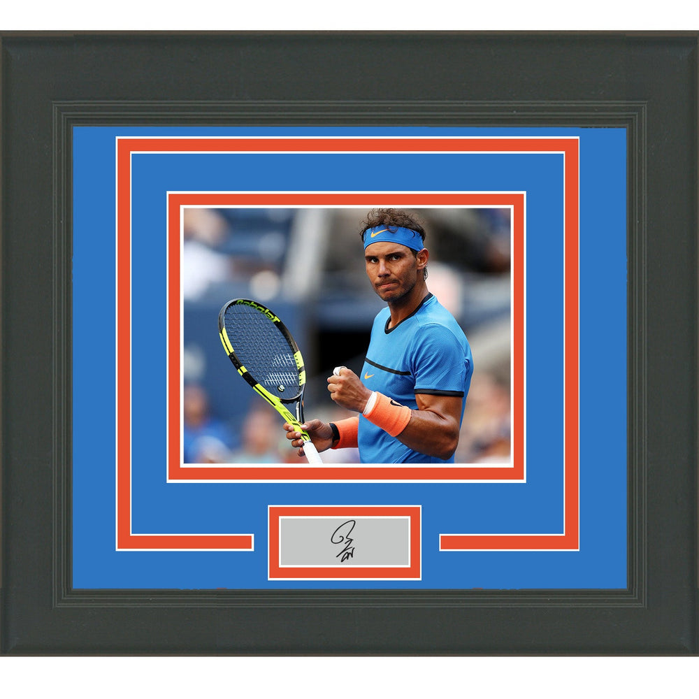 Framed Rafael Nadal Facsimile Laser Engraved Signature Auto 11x14 Tennis Photo (ONLINE ORDER ONLY)