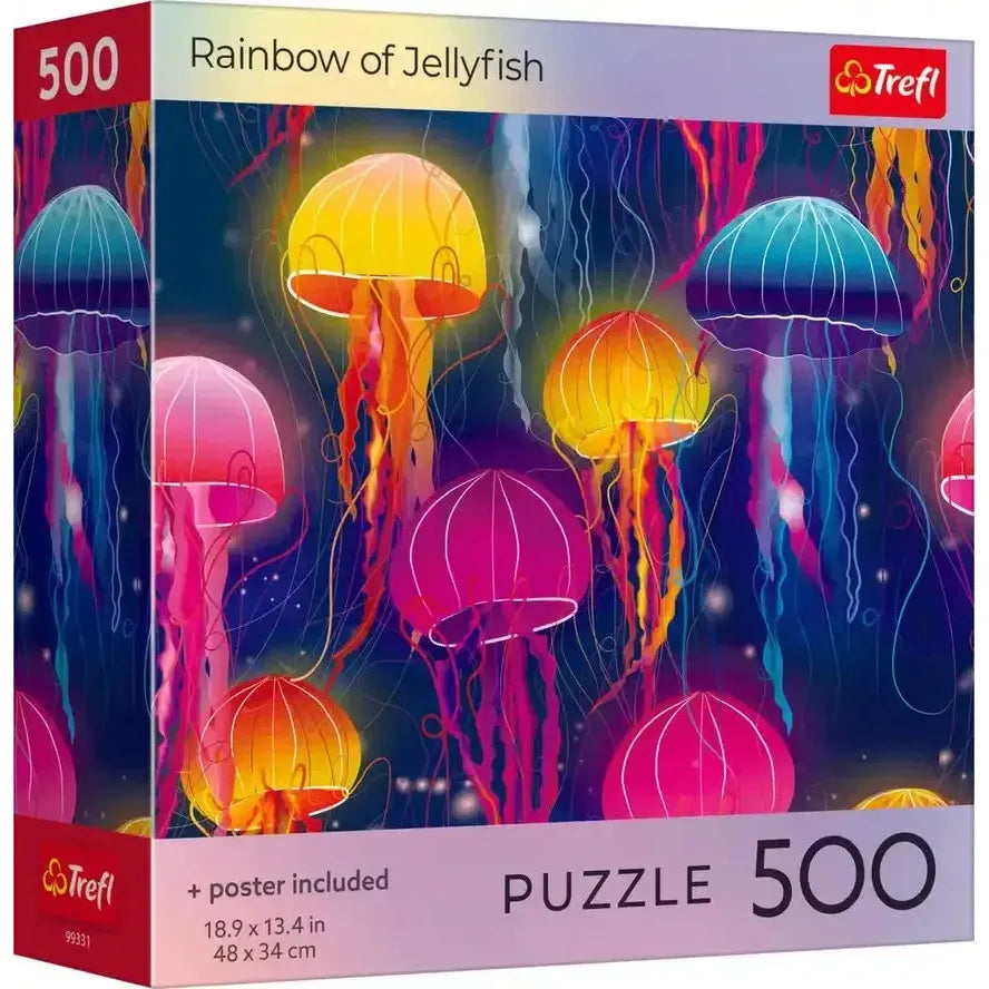 Rainbow of Jellyfish 500 Piece Jigsaw Puzzle Trefl (ONLINE ORDER ONLY)