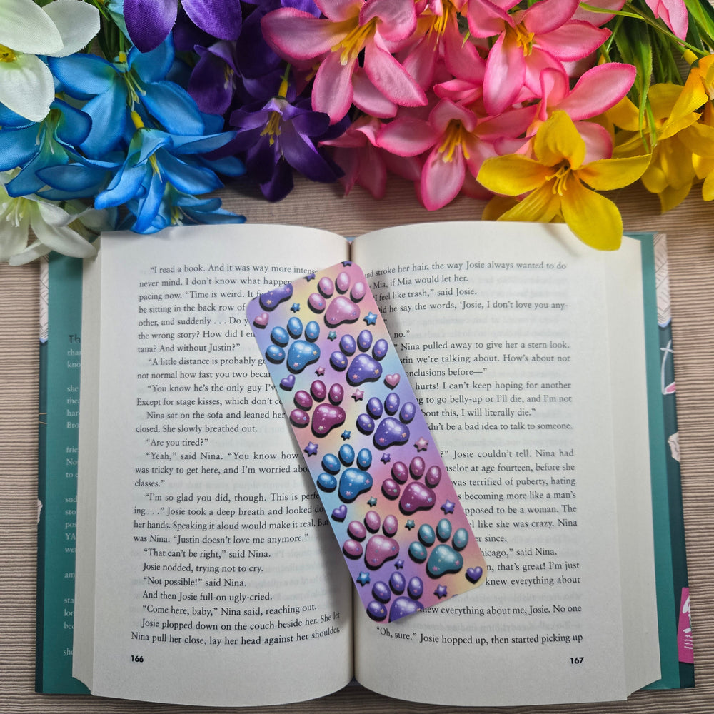 Colorful Paw Prints Bookmark (ONLINE ORDER ONLY)
