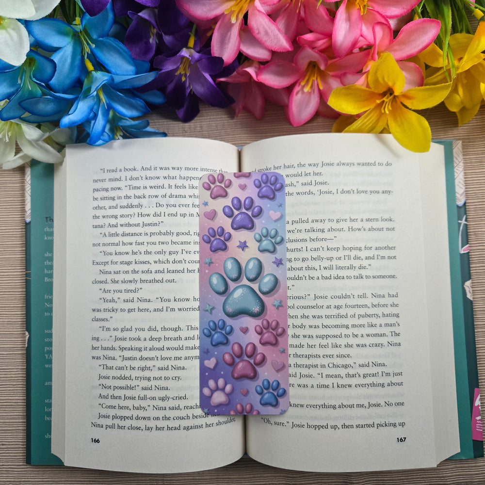 Colorful Paw Prints Bookmark (ONLINE ORDER ONLY)