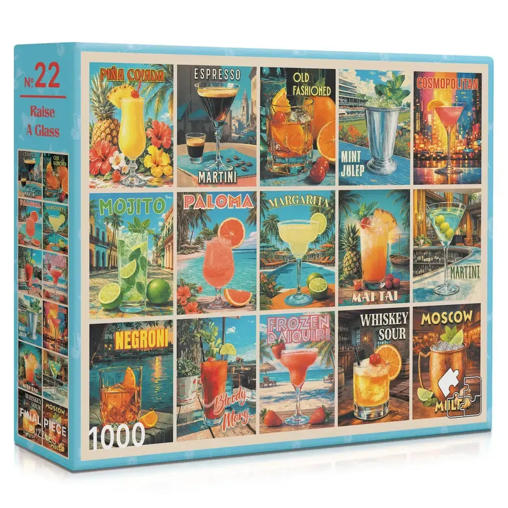 Raise a Glass 1000 Piece Jigsaw Puzzle Final Piece (ONLINE ORDER ONLY)