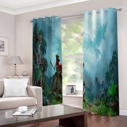 Raya and The Last Dragon Curtains Blackout Window Drapes Room Decoration (Online Order Only)