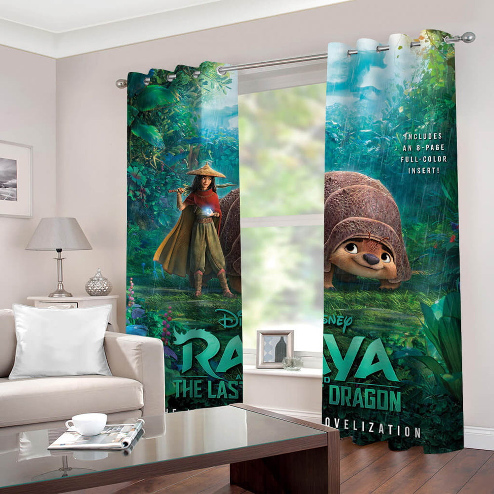 Raya and The Last Dragon Curtains Blackout Window Drapes Room Decoration (Online Order Only)
