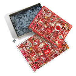 Red 1000 Piece Jigsaw Puzzle Cobble Hill