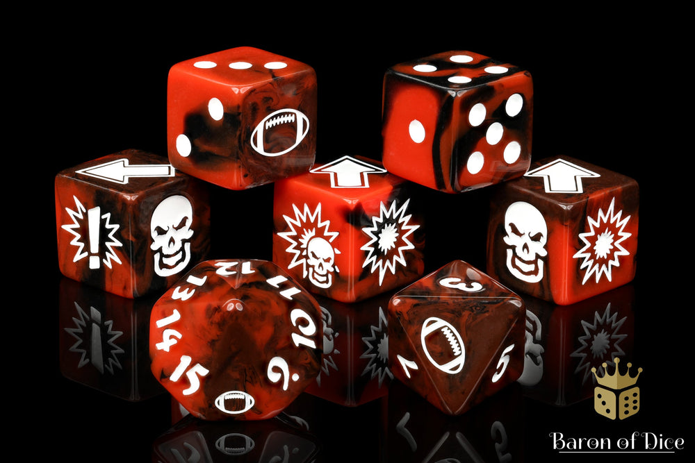 Chaos Red - Bloody Football Dice (Set of 7) (ONLINE ORDER ONLY)