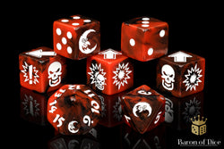 Chaos Red - Bloody Football Dice (Set of 7) (ONLINE ORDER ONLY)