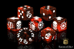 Chaos Red - Bloody Football Dice (Set of 7) (ONLINE ORDER ONLY)