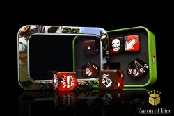 Chaos Red - Bloody Football Dice (Set of 7) (ONLINE ORDER ONLY)