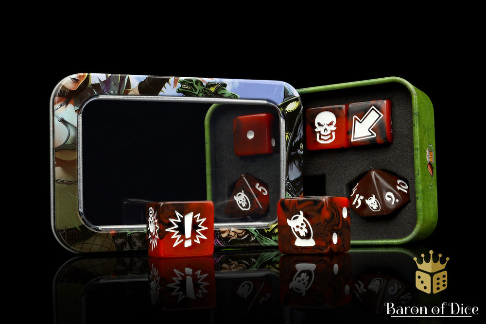 Chaos Red - Bloody Football Dice (Set of 7) (ONLINE ORDER ONLY)
