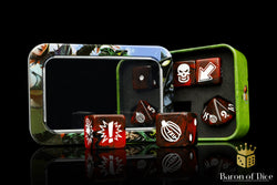 Chaos Red - Bloody Football Dice (Set of 7) (ONLINE ORDER ONLY)