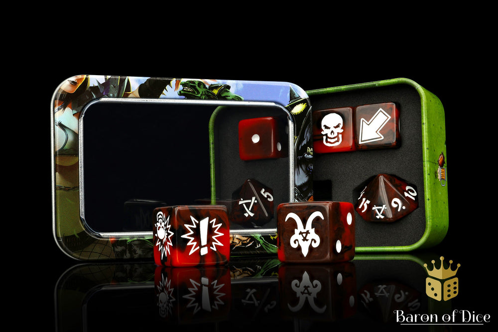 Chaos Red - Bloody Football Dice (Set of 7) (ONLINE ORDER ONLY)