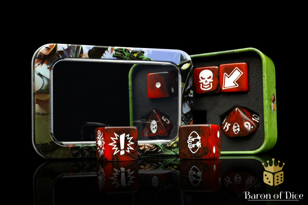 Chaos Red - Bloody Football Dice (Set of 7) (ONLINE ORDER ONLY)