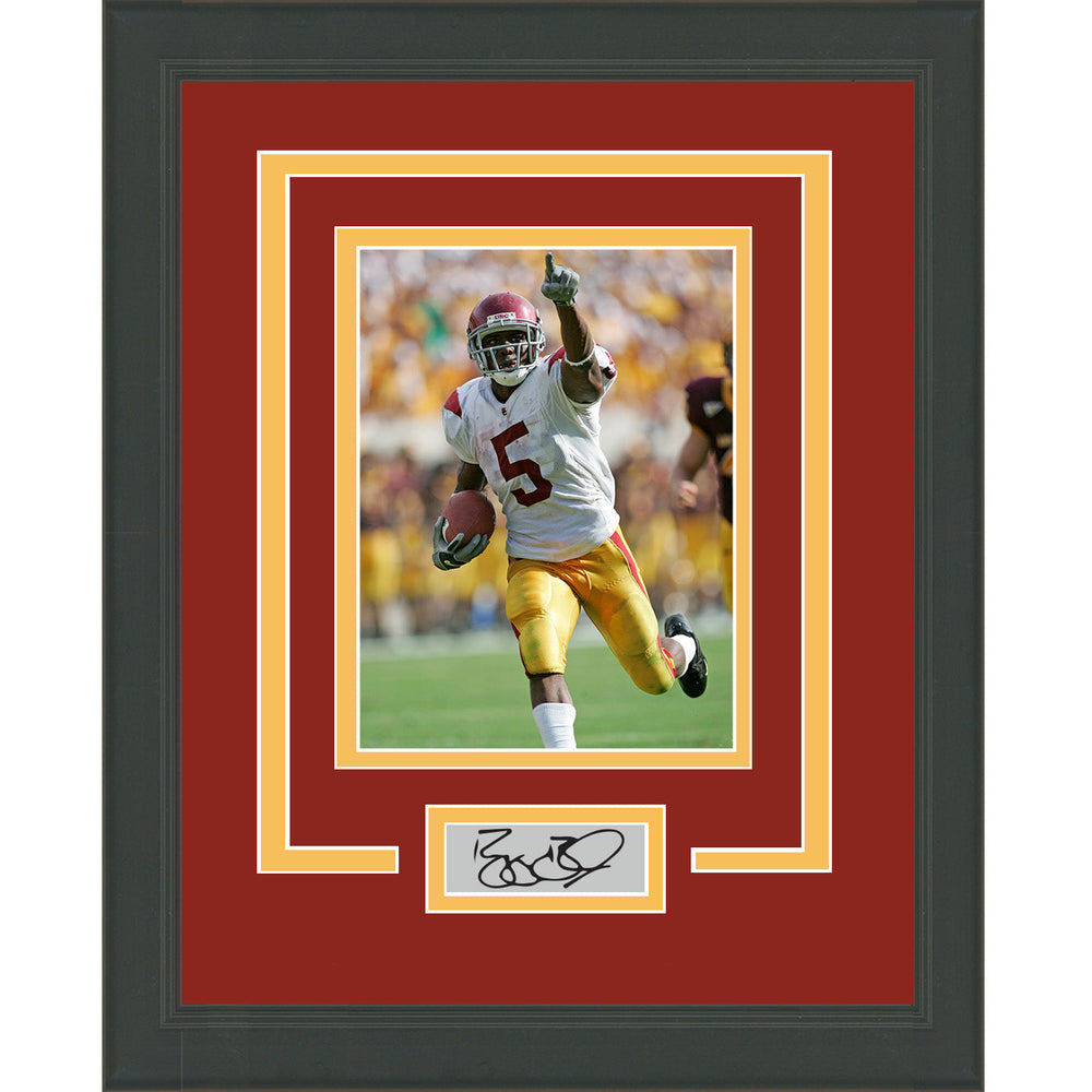 Framed Reggie Bush Facsimile Laser Engraved Signature Auto USC Trojans 11x14 Football Photo (ONLINE ORDER ONLY)