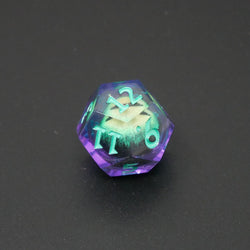 Remorhaz's Eye |  7 Piece Moving Eye DnD Dice Set | Acrylic RPG Gaming Dice (ONLINE ORDER ONLY)