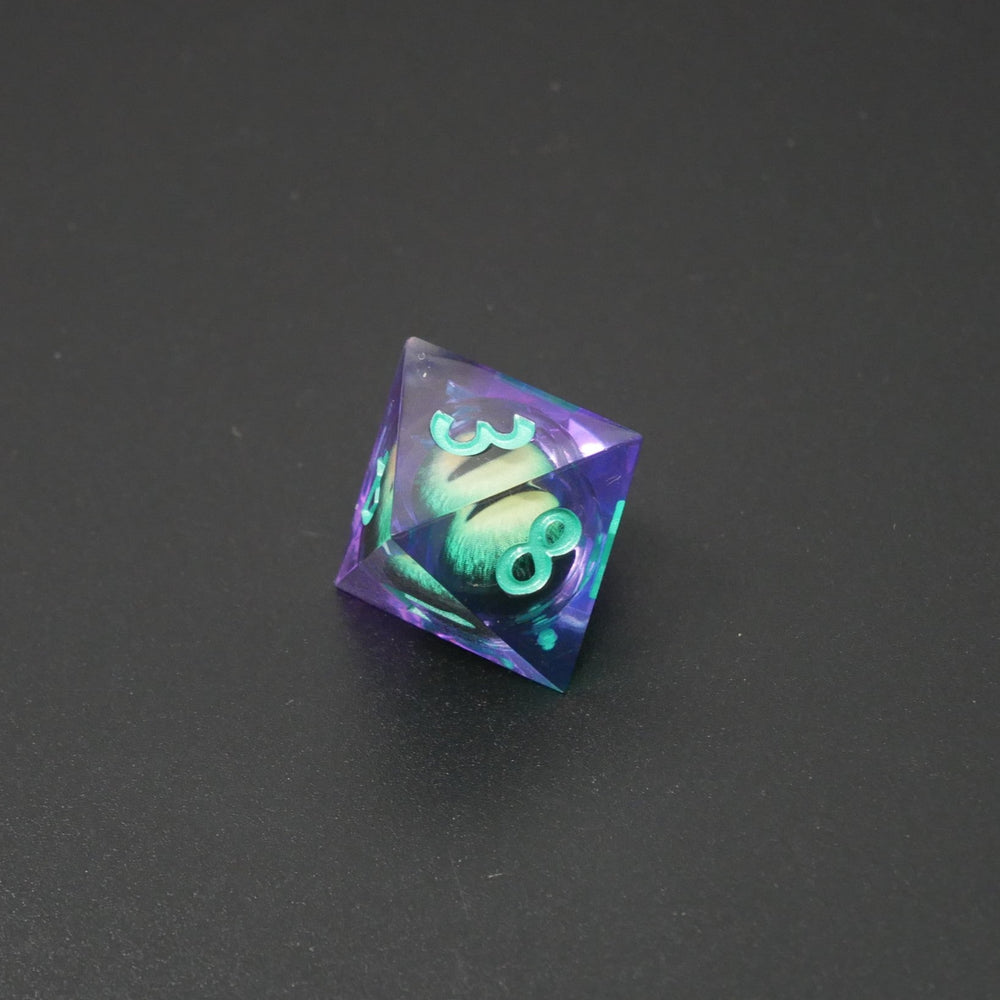 Remorhaz's Eye |  7 Piece Moving Eye DnD Dice Set | Acrylic RPG Gaming Dice (ONLINE ORDER ONLY)